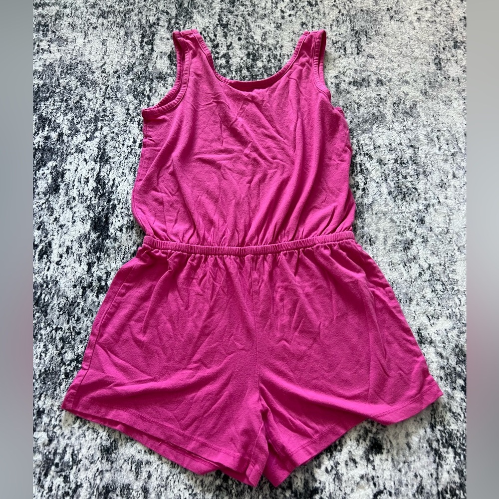 Place‎ Pink Romper Scoop Neckline size L (10/12)